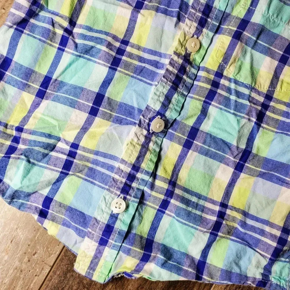Dressed Up by Gymboree Boys Plaid Long Sleeve Button-Up Dress Shirt Size 18-24M